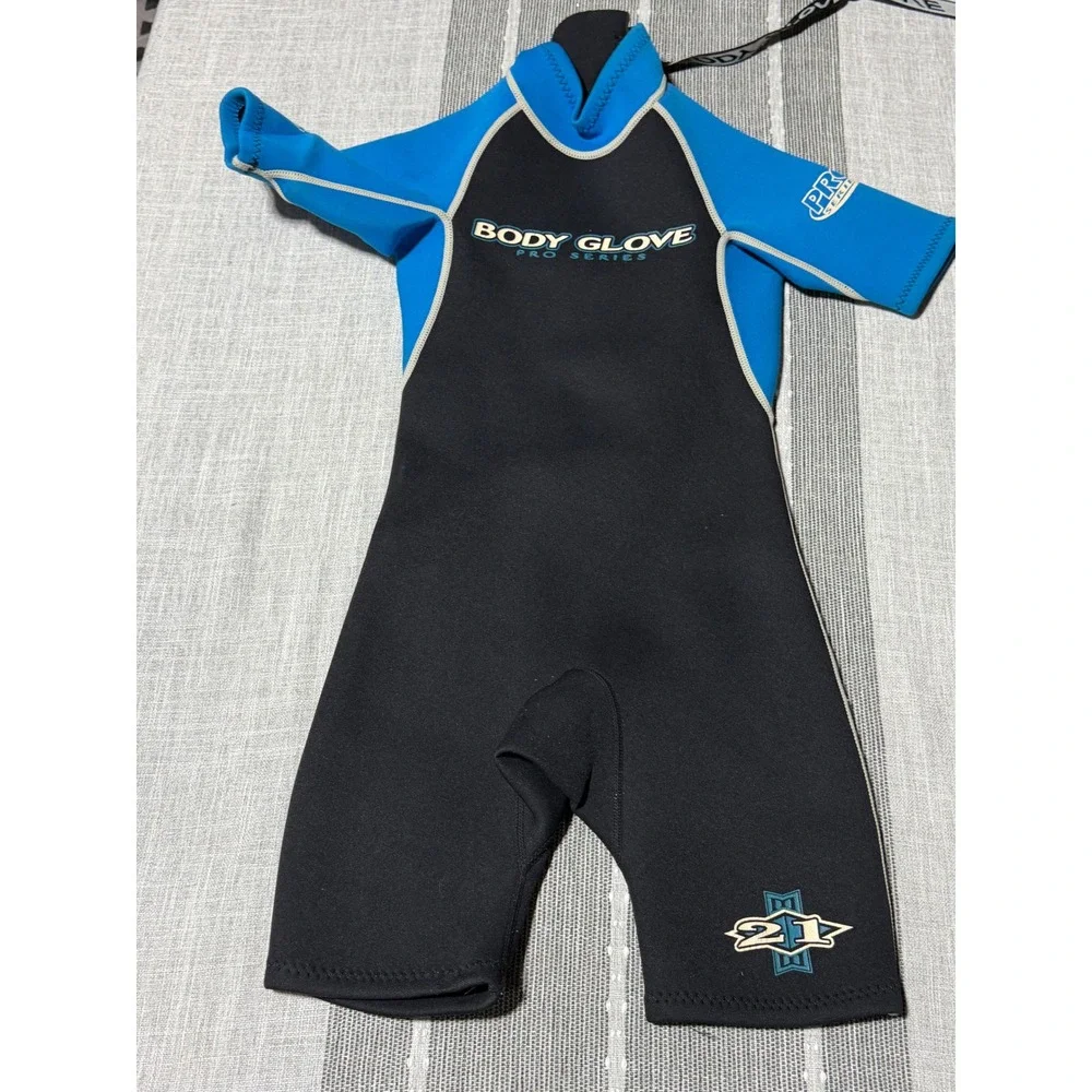 Body Glove Pro Series Juniors 8 Wetsuit Blue Black Short Sleeve‎